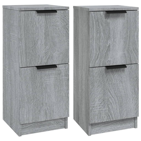 Sideboards 2 Stk. Grau Sonoma 30x30x70 cm Holzwerkstoff