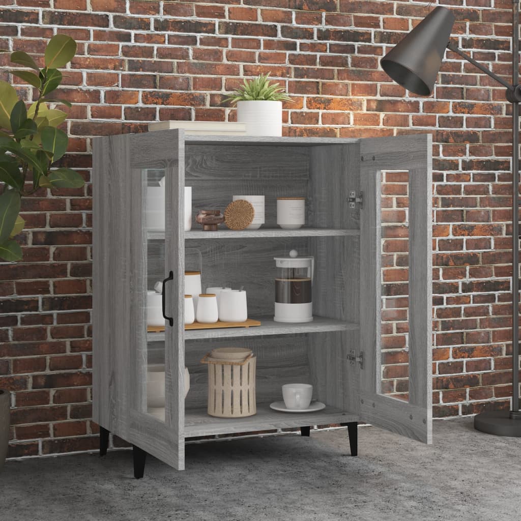 Skænk Grå Sonoma 69,5x34x90 cm Træmateriale