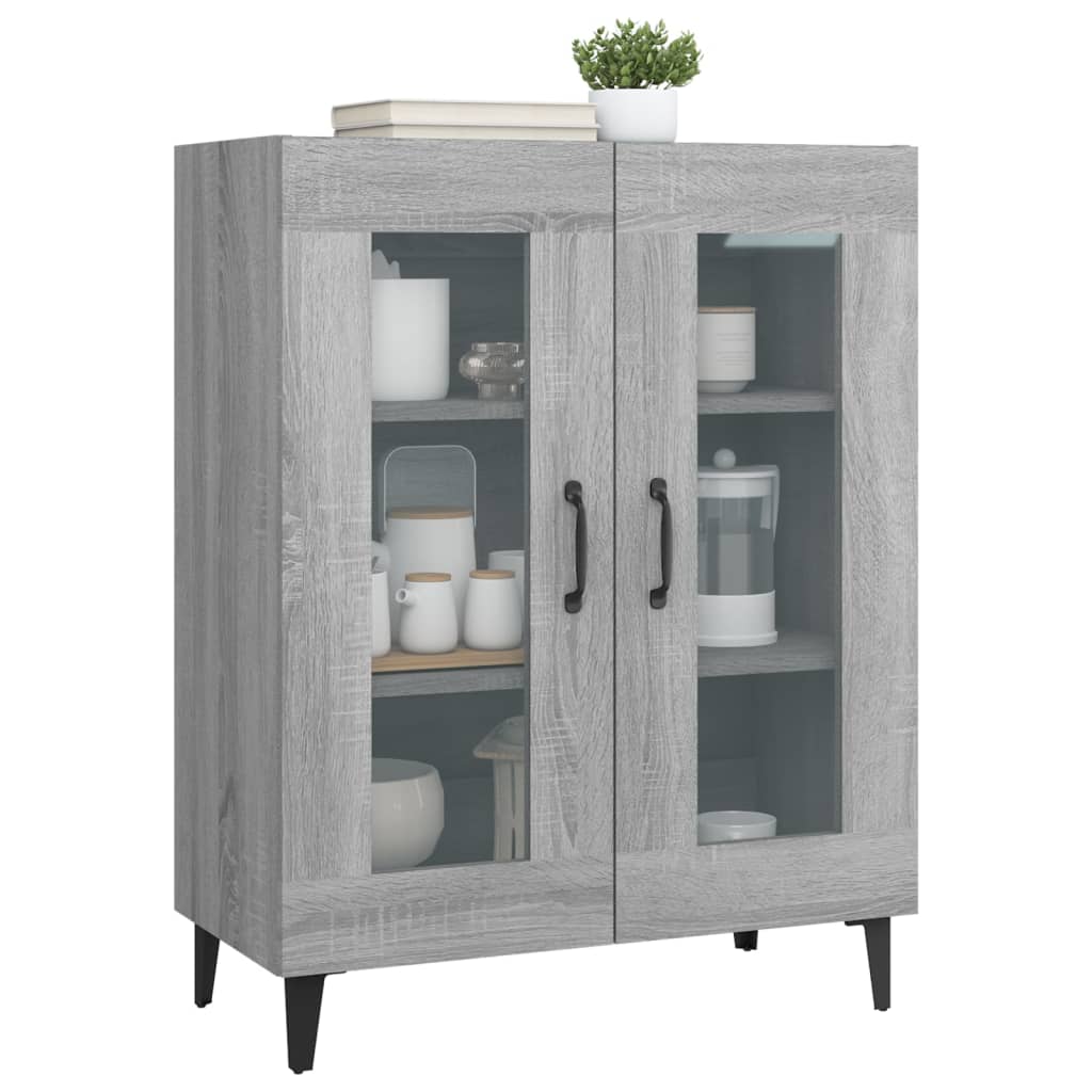 Skænk Grå Sonoma 69,5x34x90 cm Træmateriale