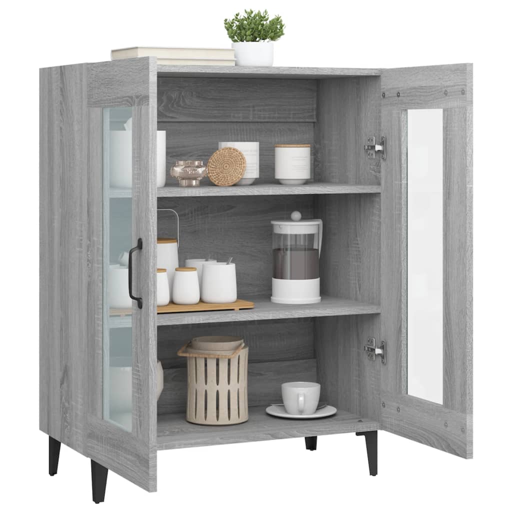Skænk Grå Sonoma 69,5x34x90 cm Træmateriale