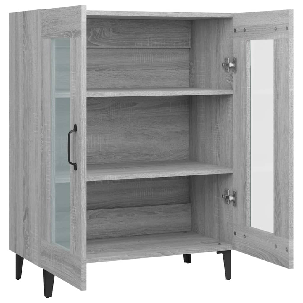 Skænk Grå Sonoma 69,5x34x90 cm Træmateriale