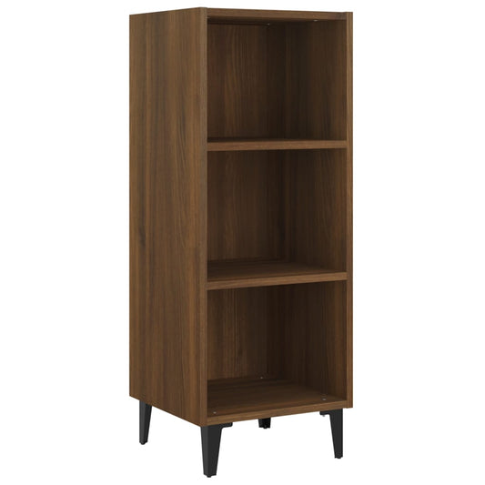Sideboard Braun Eichen-Optik 34,5x32,5x90 cm Holzwerkstoff