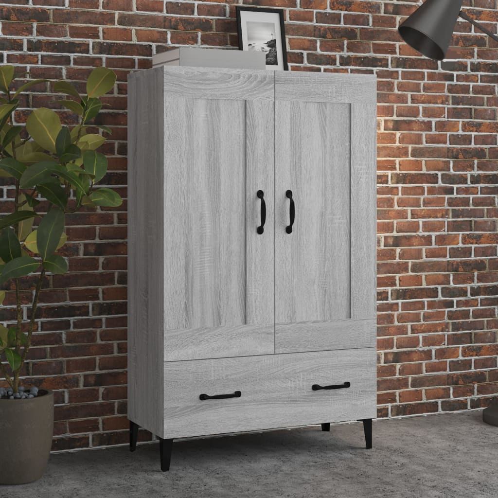 Highboard Grå Sonoma 70x31x115 cm Træmateriale