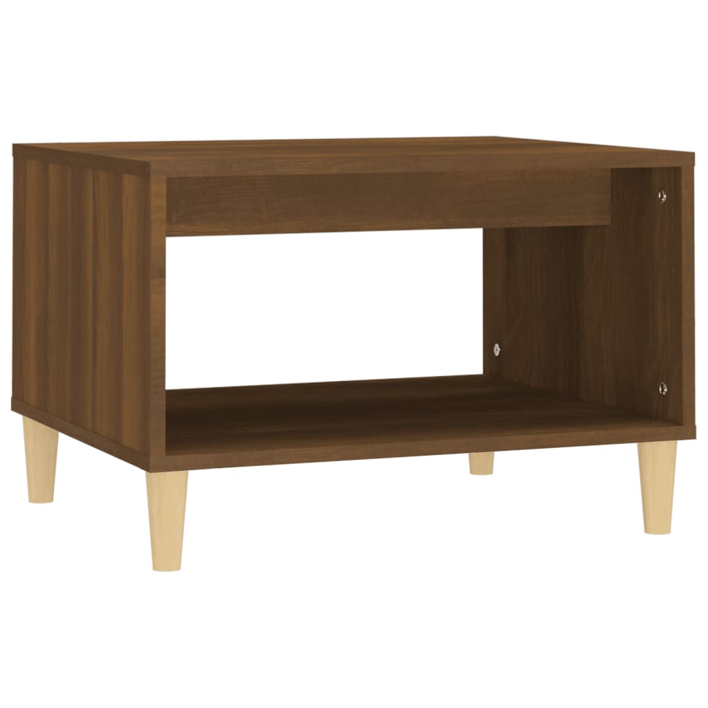 Sofabord brun eg look 60x50x40 cm træmateriale