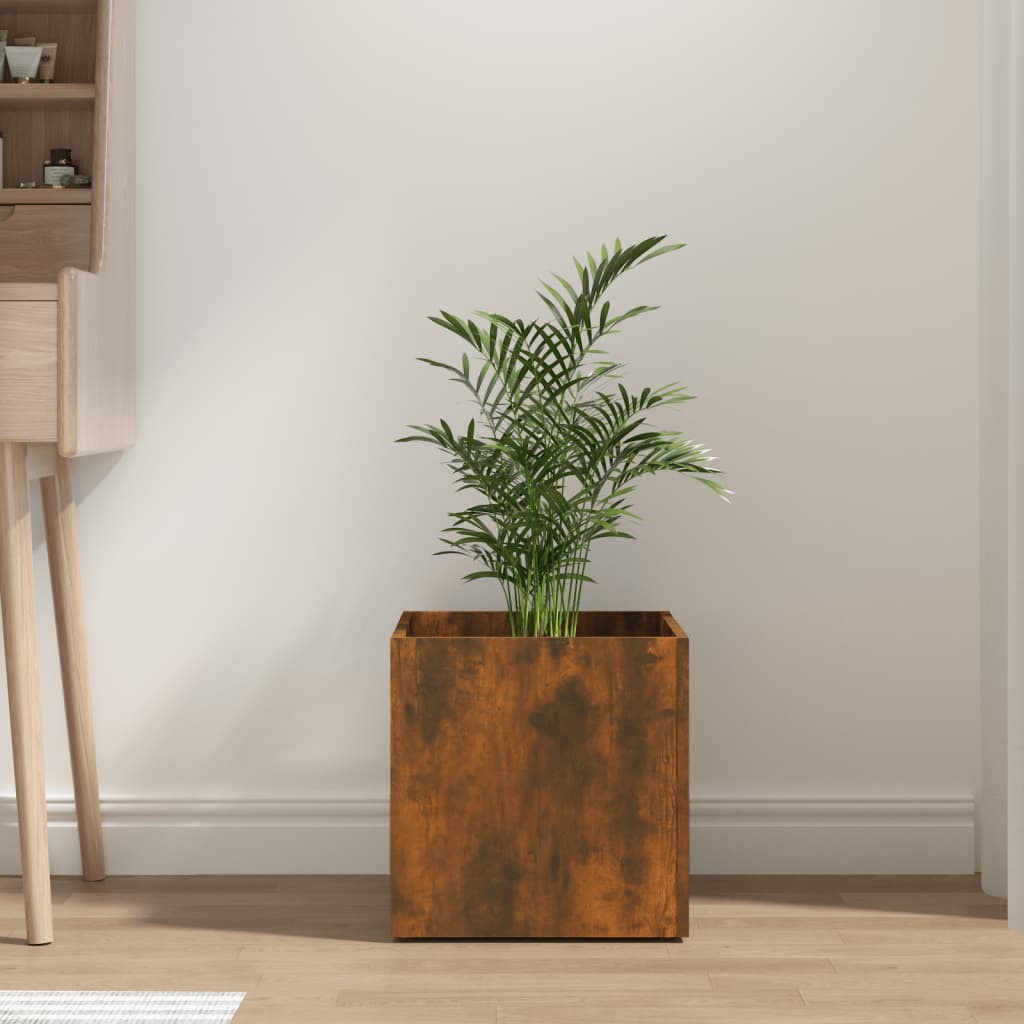 Plantekasse Røget Eg 40x40x40 cm Træmateriale