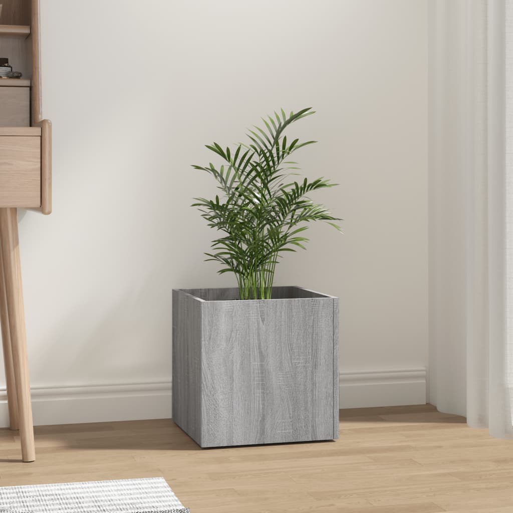 Plantekasse Grå Sonoma 40x40x40 cm Træmateriale