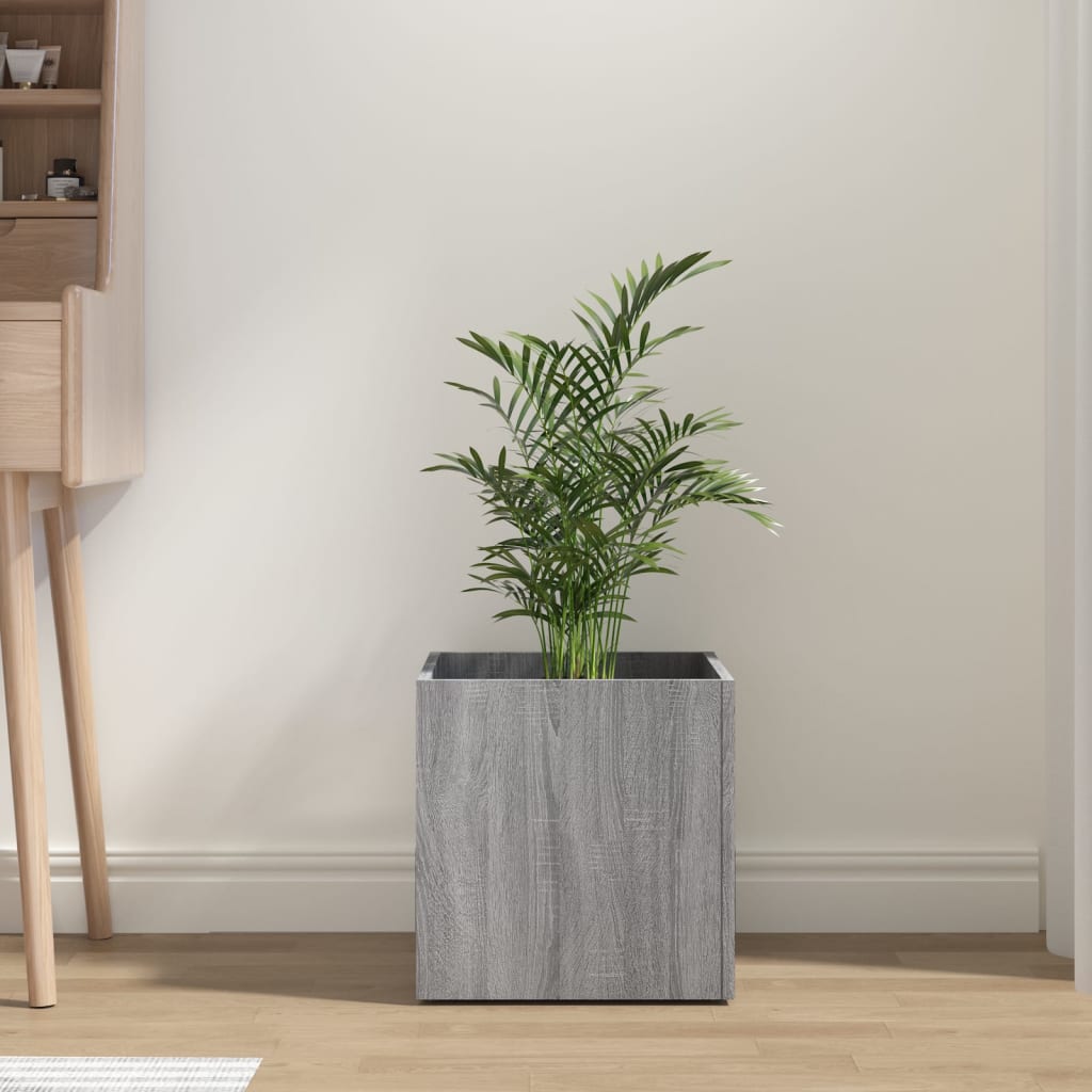 Plantekasse Grå Sonoma 40x40x40 cm Træmateriale