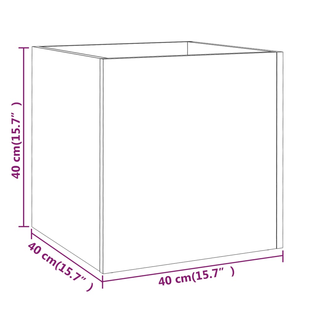 Plantekasse Brun Eg Look 40x40x40 cm Træmateriale