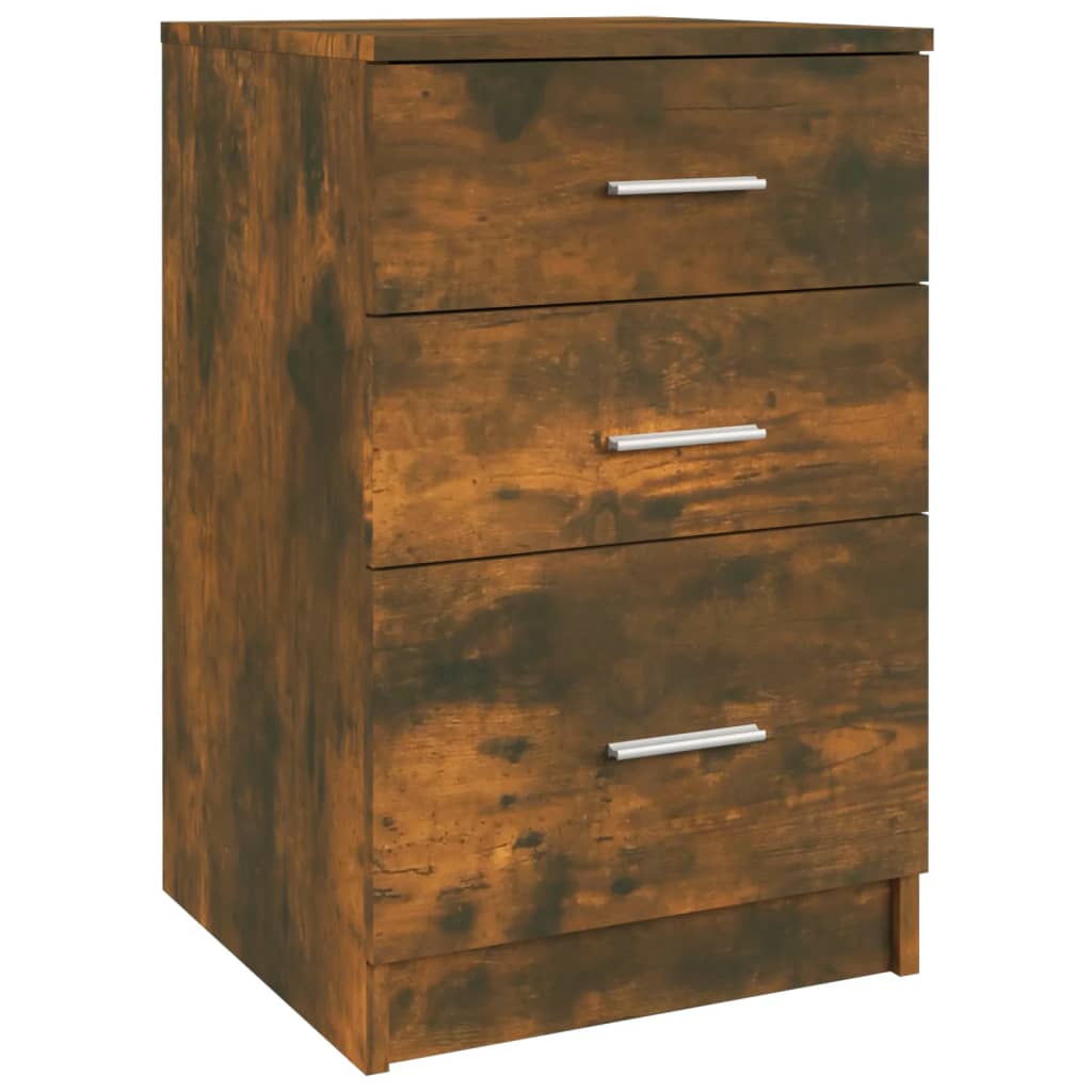 Sengebord røget eg 40x40x63 cm træmateriale