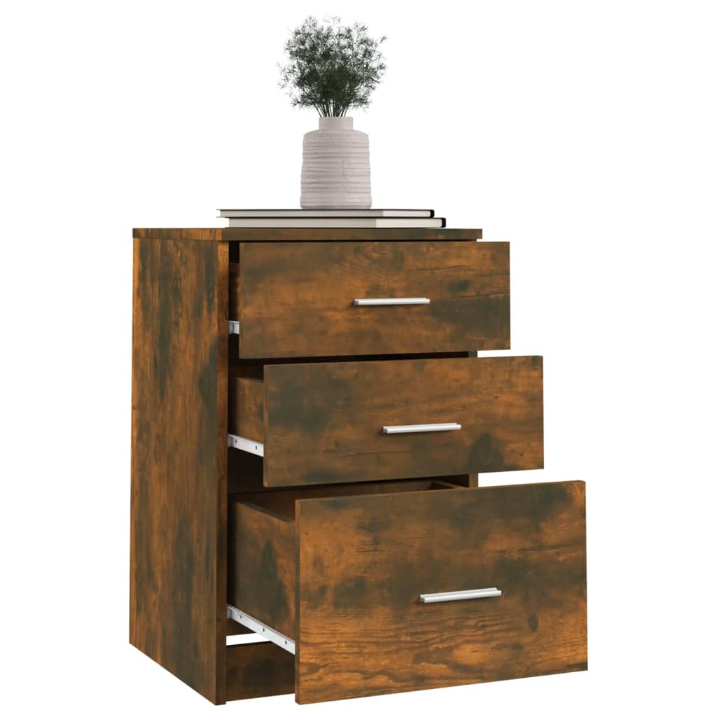 Sengebord røget eg 40x40x63 cm træmateriale