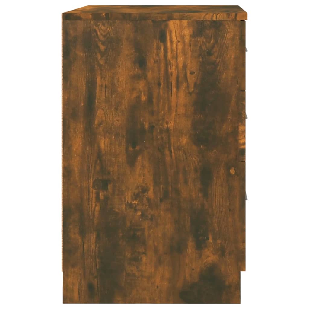 Sengebord røget eg 40x40x63 cm træmateriale