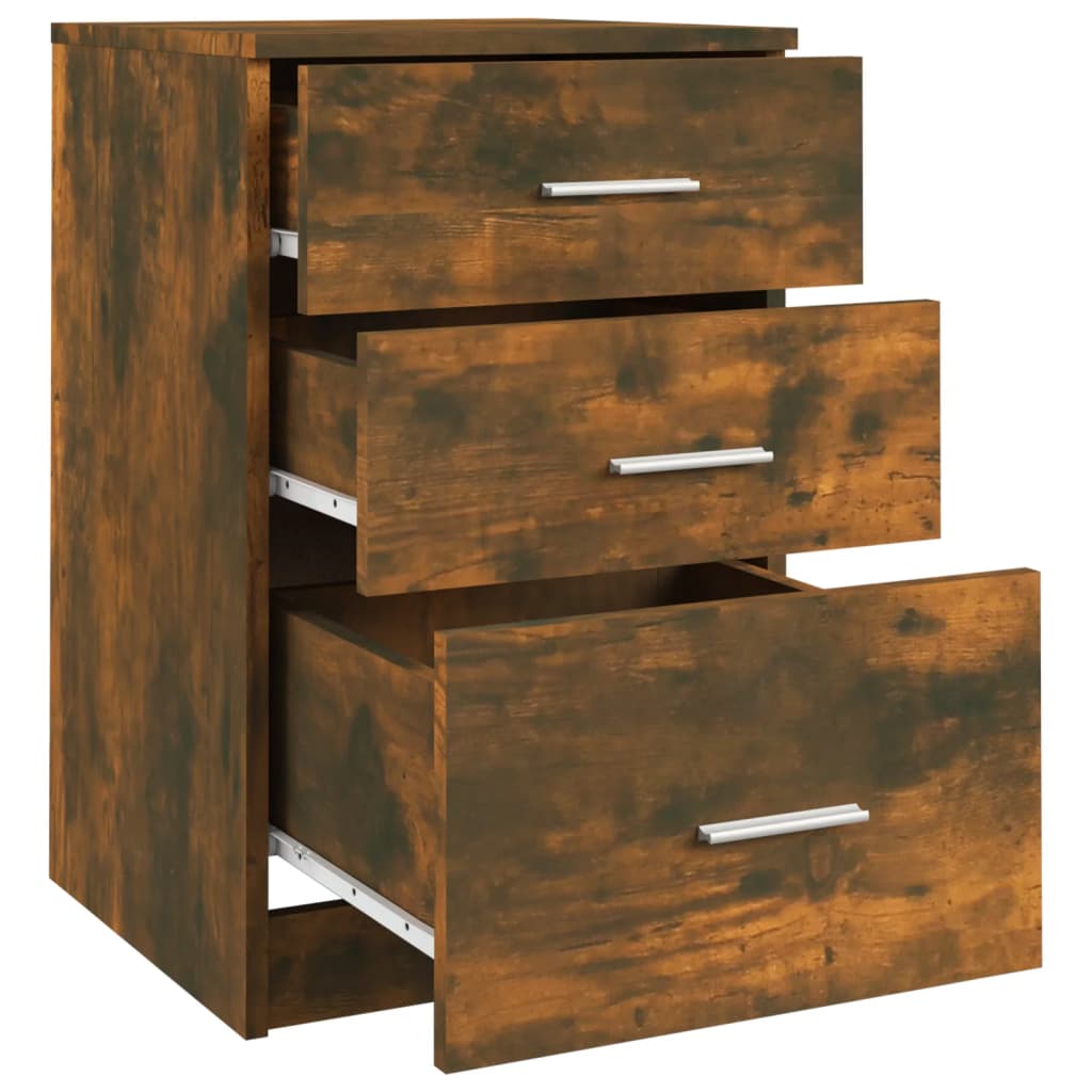 Sengebord røget eg 40x40x63 cm træmateriale