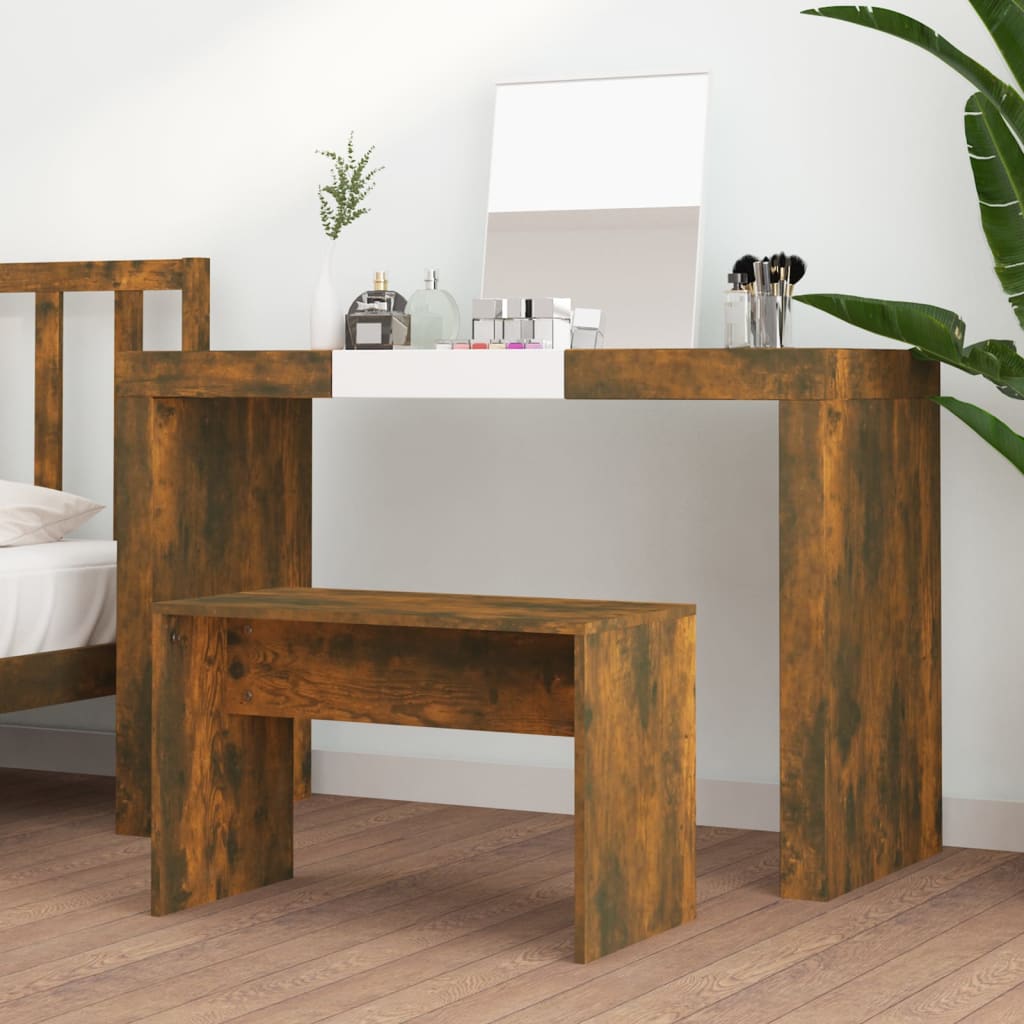 Vanity Taburet Røget Eg 70x35x45 cm Træmateriale