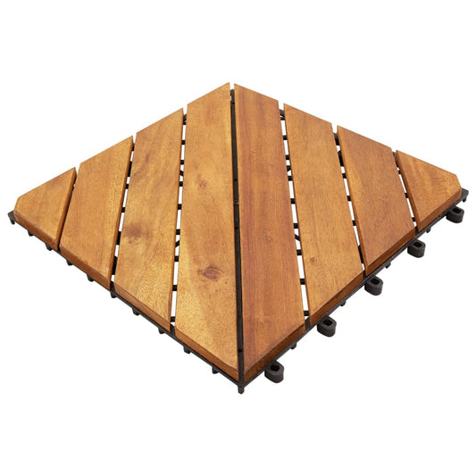 Terrassefliser 30 stk Brun 30x30 cm massiv træ akacie