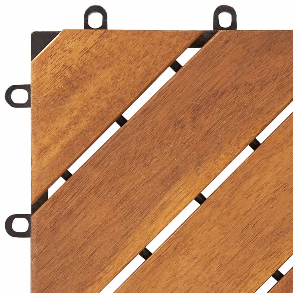 Terrassefliser 30 stk Brun 30x30 cm massiv træ akacie