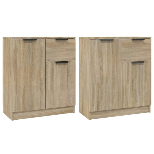 Sideboards 2 Stk. Sonoma-Eiche 60x30x70 cm Holzwerkstoff