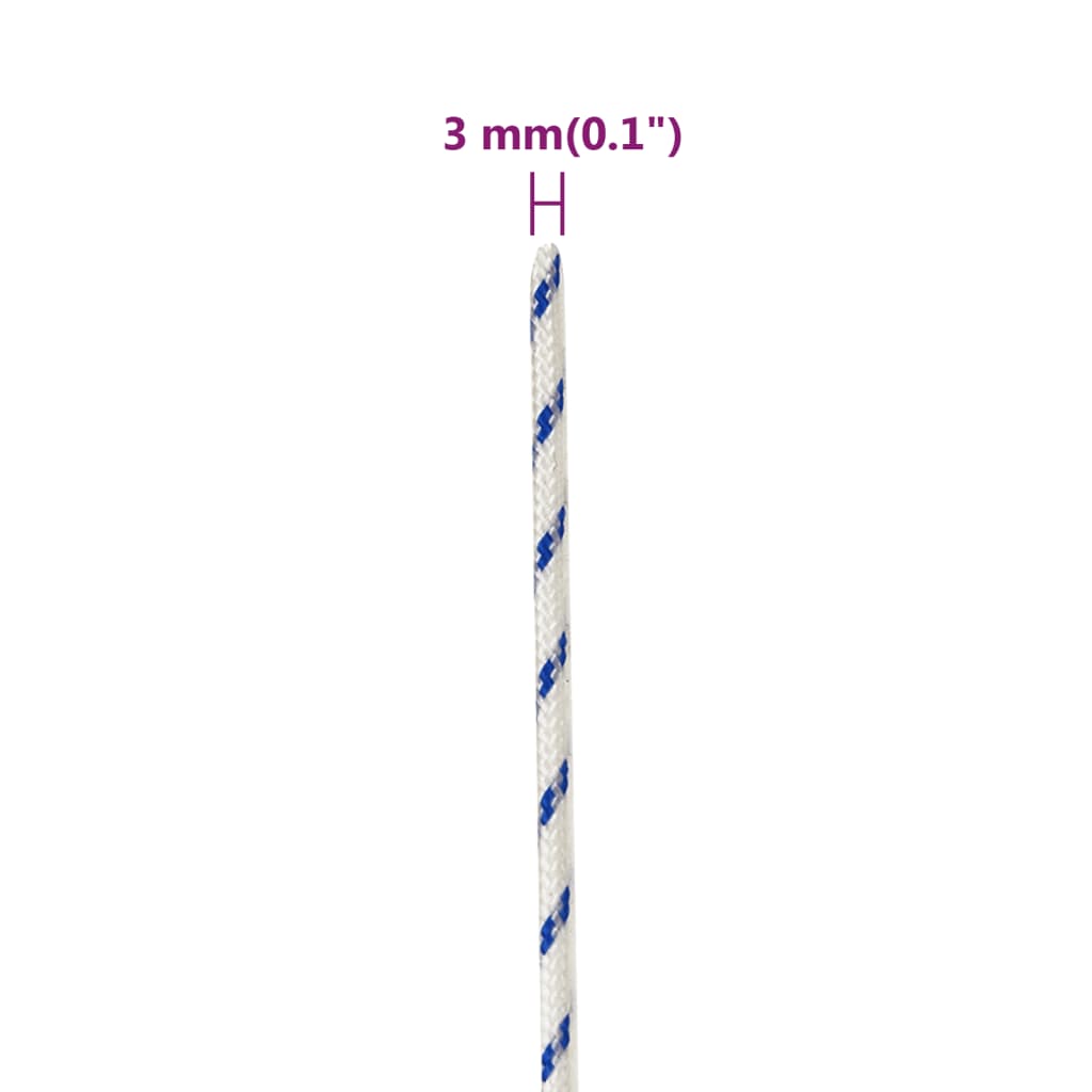 Bådreb Hvid 3 mm 25 m Polypropylen