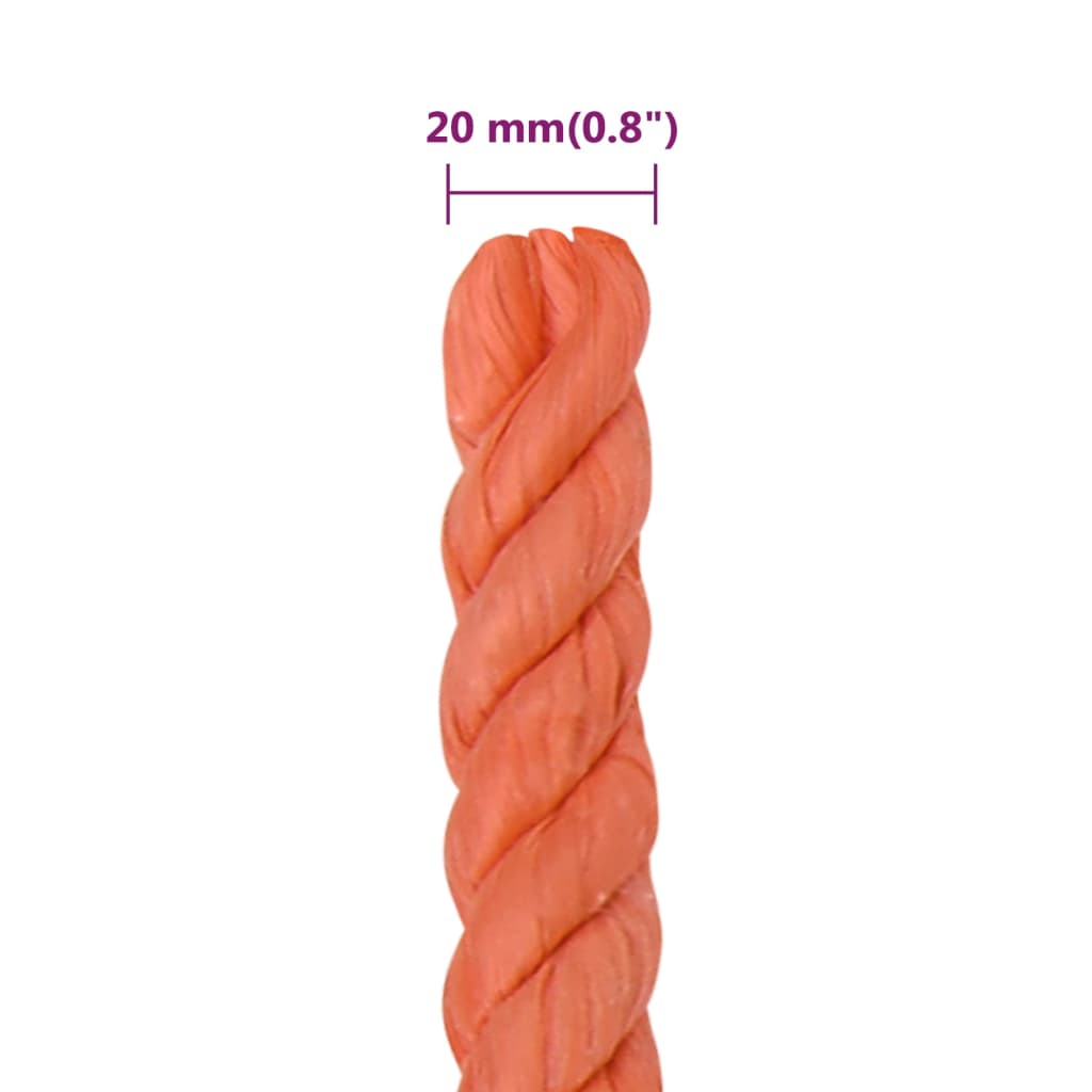 Arbejdsreb Orange 20 mm 50 m Polypropylen