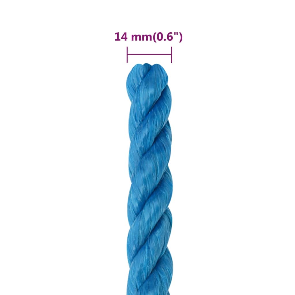 Arbejdsreb Blå 14 mm 25 m Polypropylen