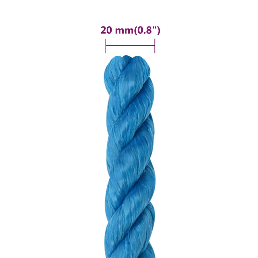 Arbejdsreb Blå 20 mm 100 m Polypropylen