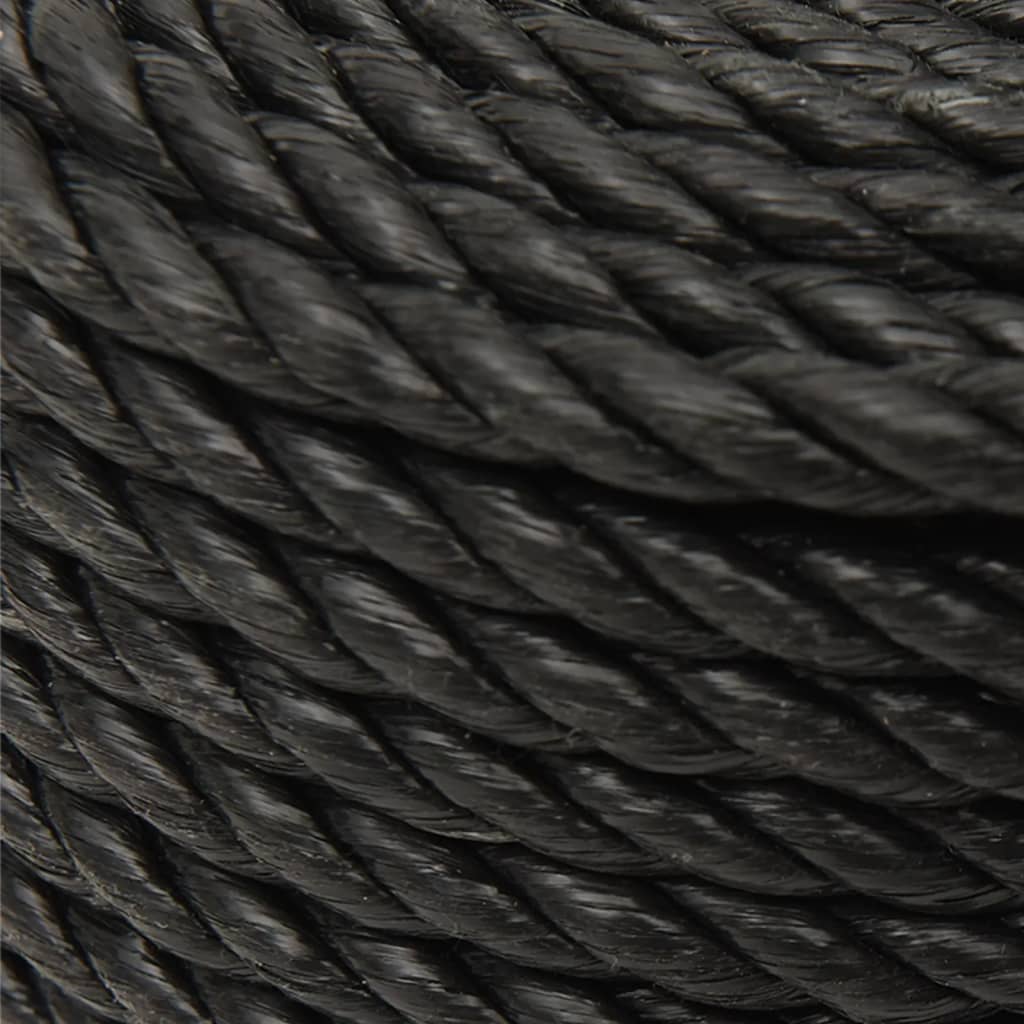 Arbejdsreb Sort 10 mm 50 m Polypropylen