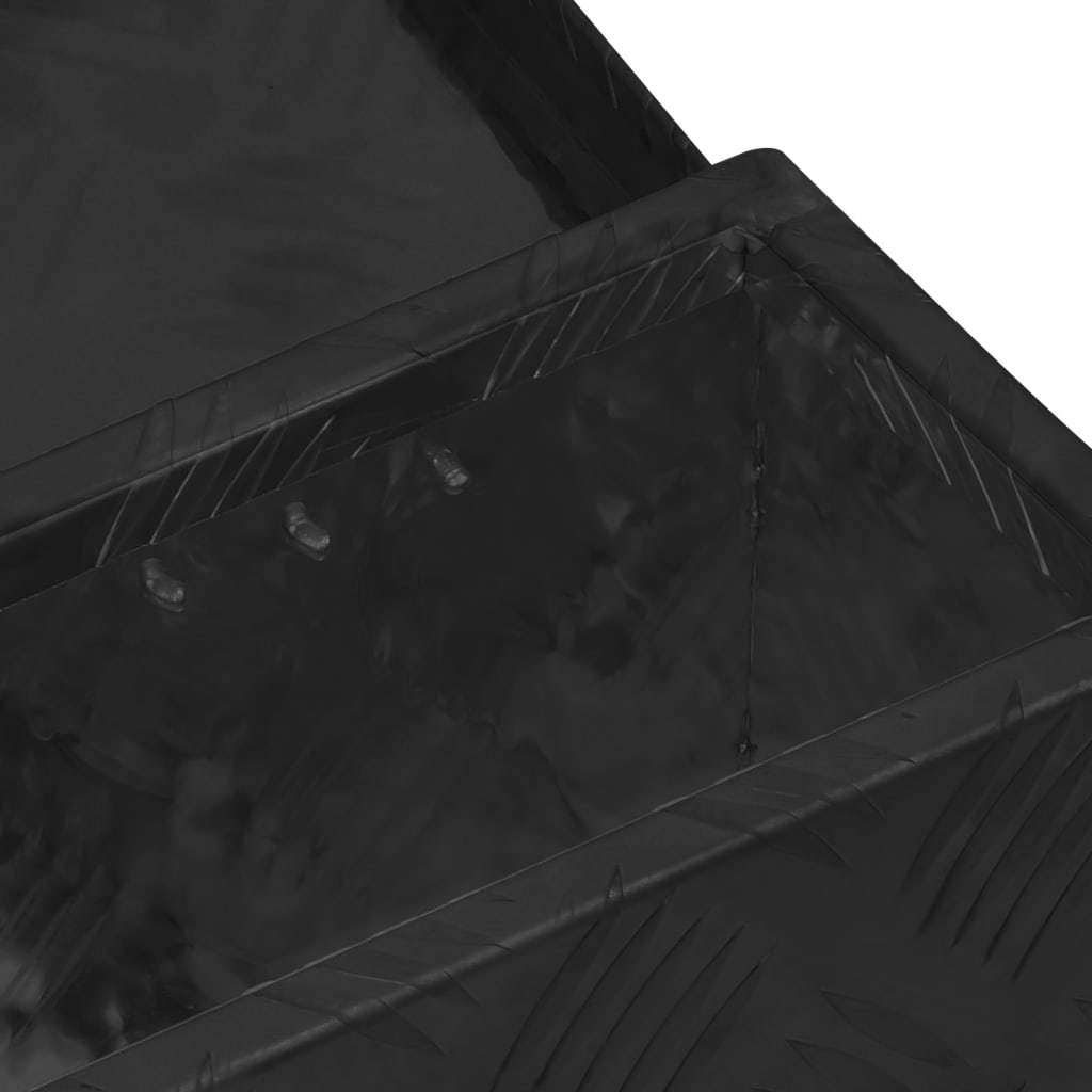 Opbevaringsboks Sort 50x15x20,5 cm Aluminium