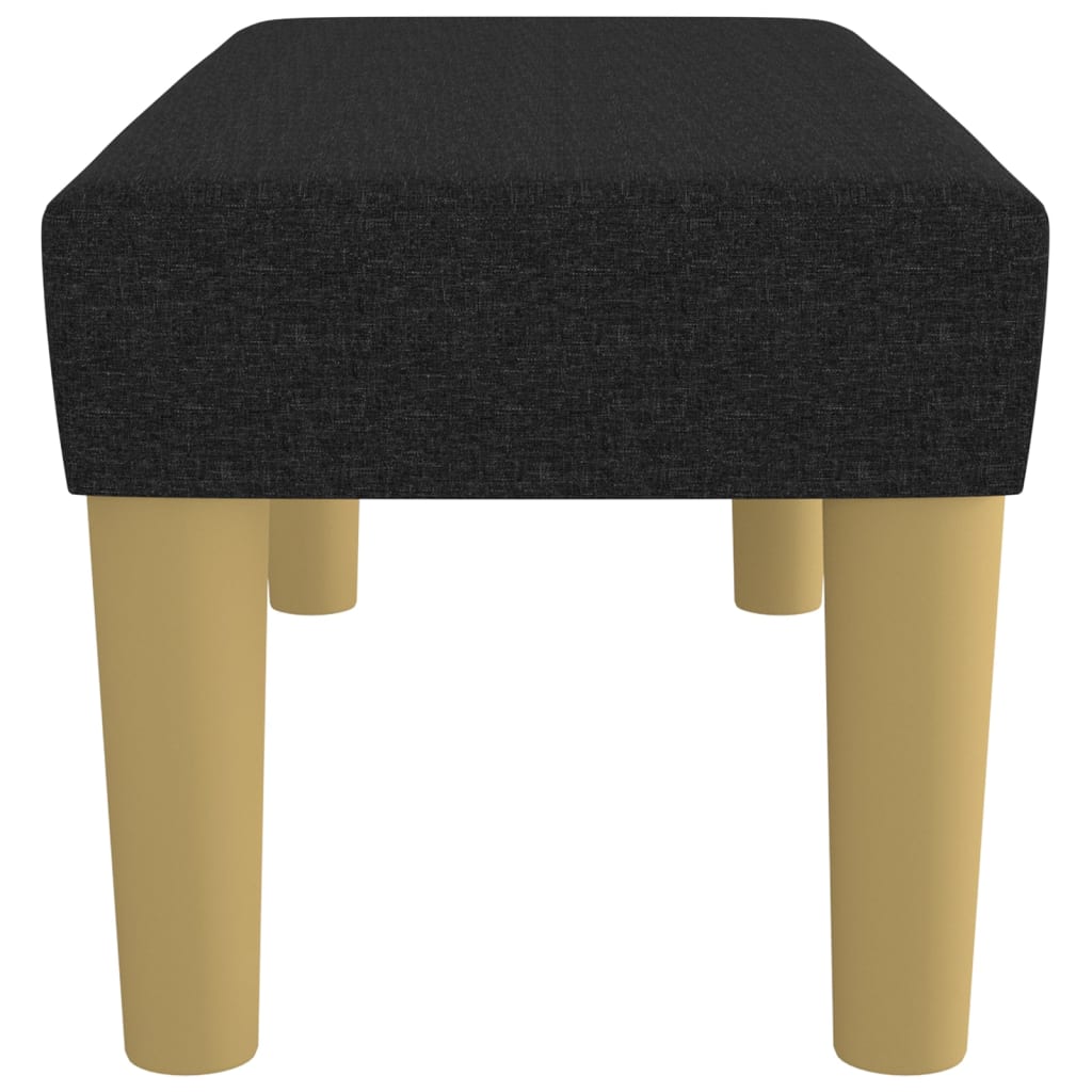 Sitzbank Schwarz 70x30x30 cm Stoff