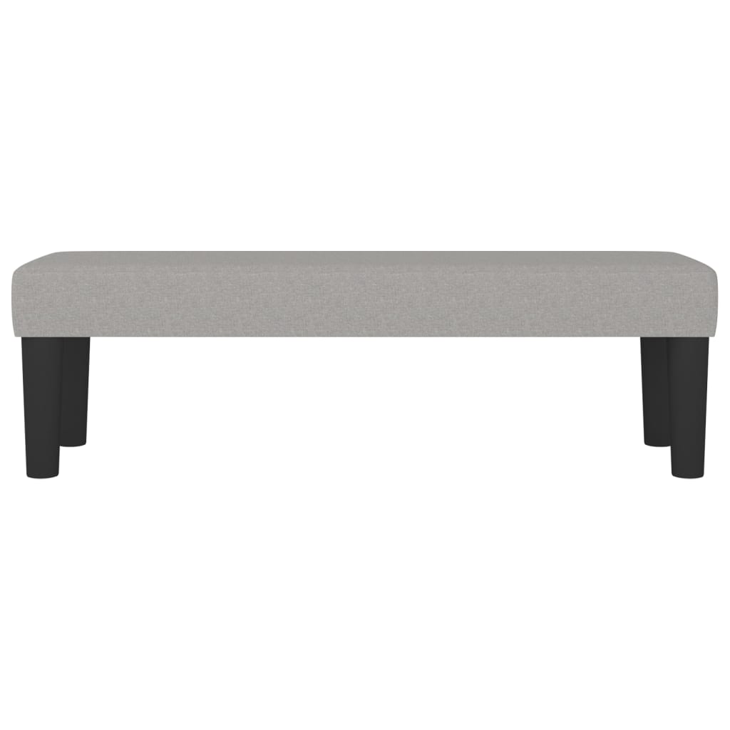 Sitzbank Hellgrau 100x30x30 cm Stoff