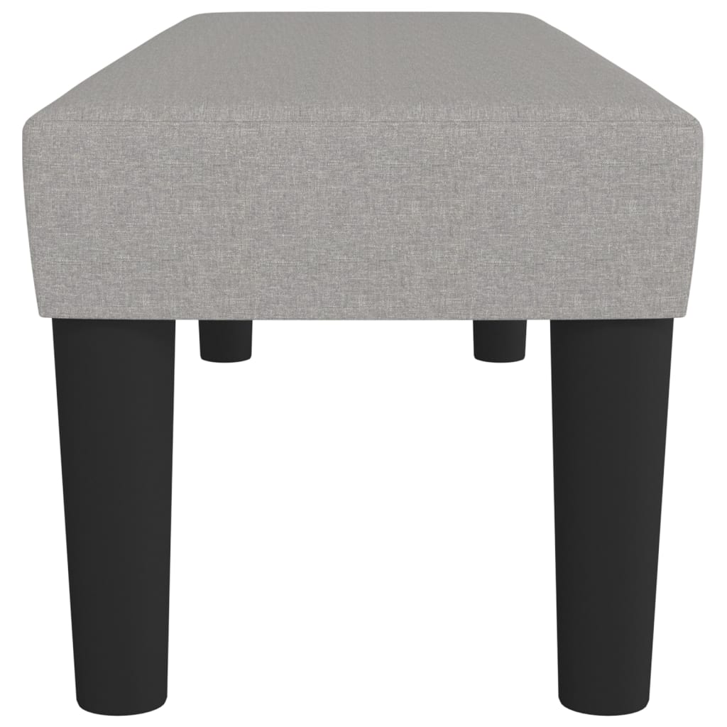 Sitzbank Hellgrau 100x30x30 cm Stoff