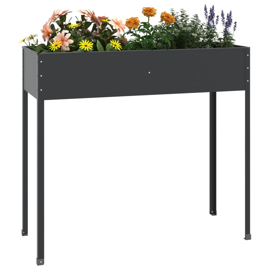 Plantekrukke Antracit 100,5x40,5x90 cm Galvaniseret stål