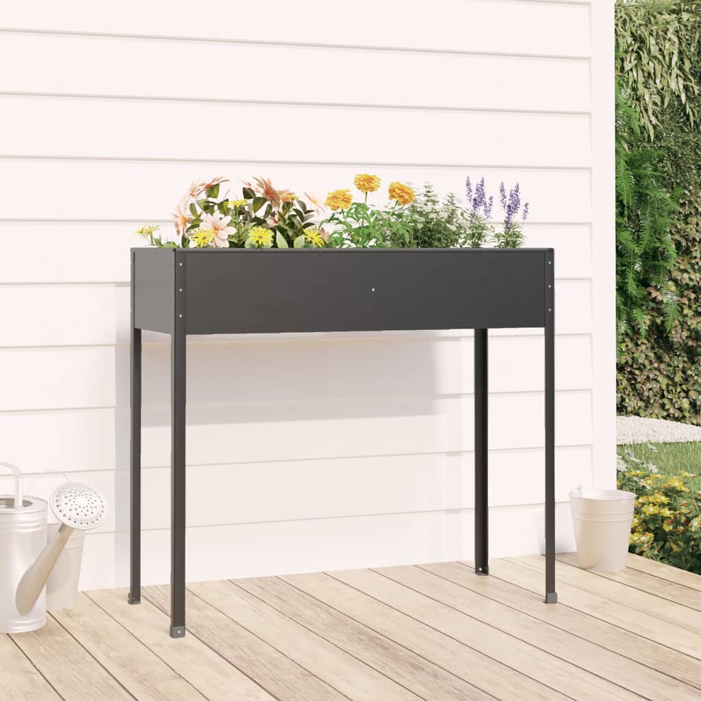 Plantekrukke Antracit 100,5x40,5x90 cm Galvaniseret stål
