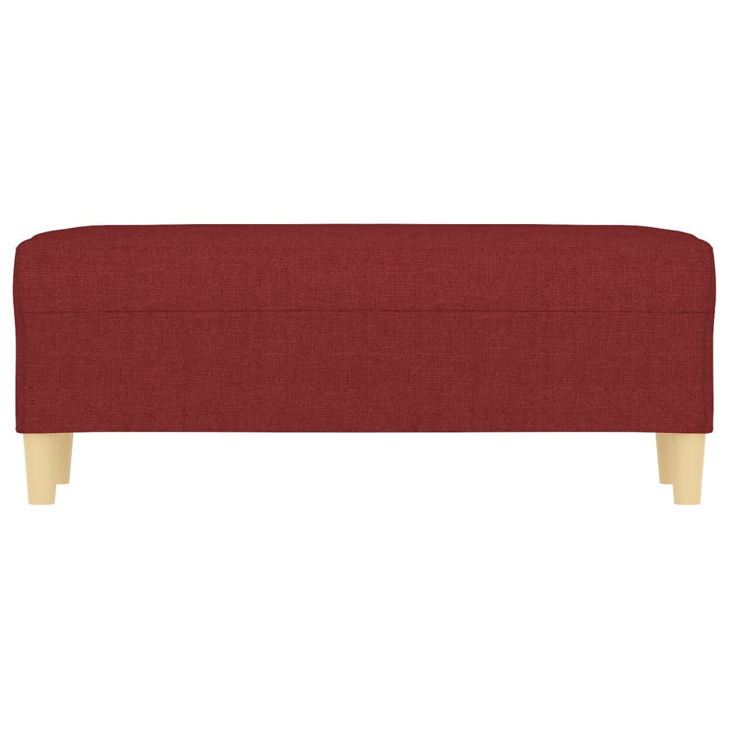 Sitzbank Weinrot 100x35x41 cm Stoff