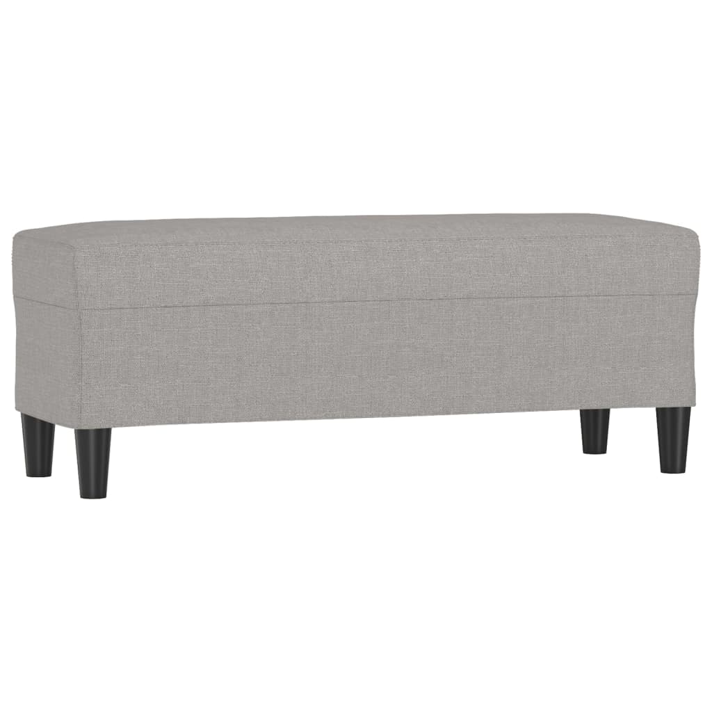 Sitzbank Hellgrau 100x35x41 cm Stoff