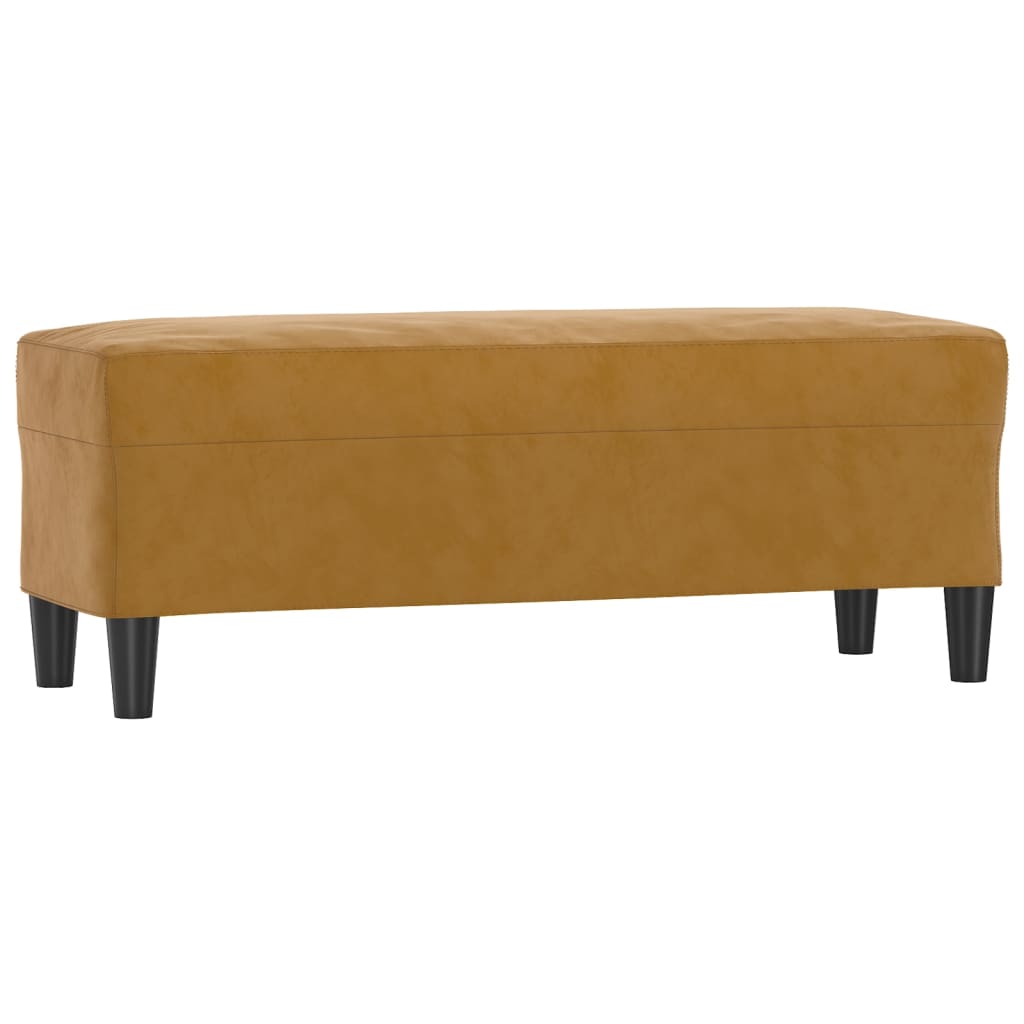 Bænk Brun 100x35x41 cm Fløjl