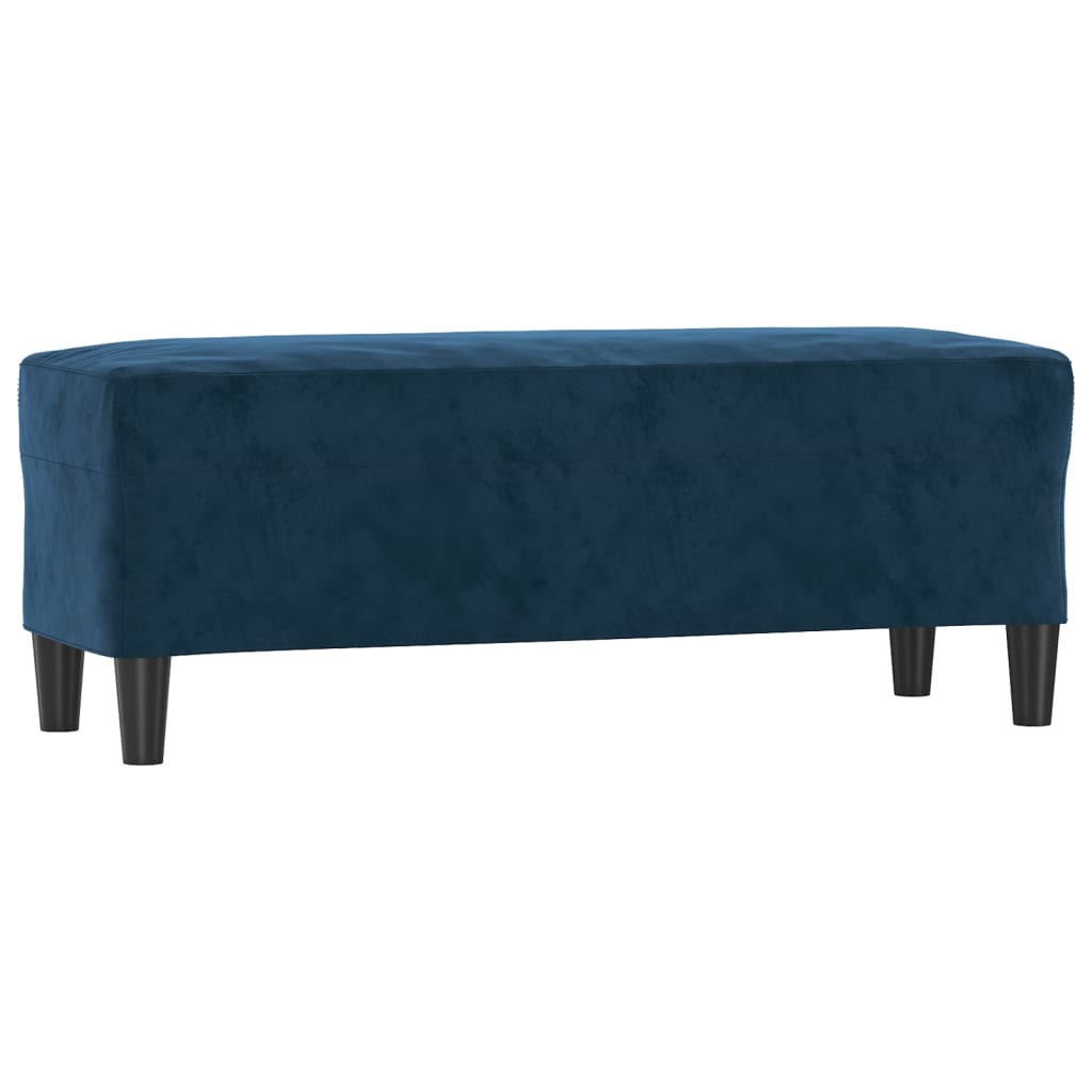 Bænk Blå 100x35x41 cm Fløjl