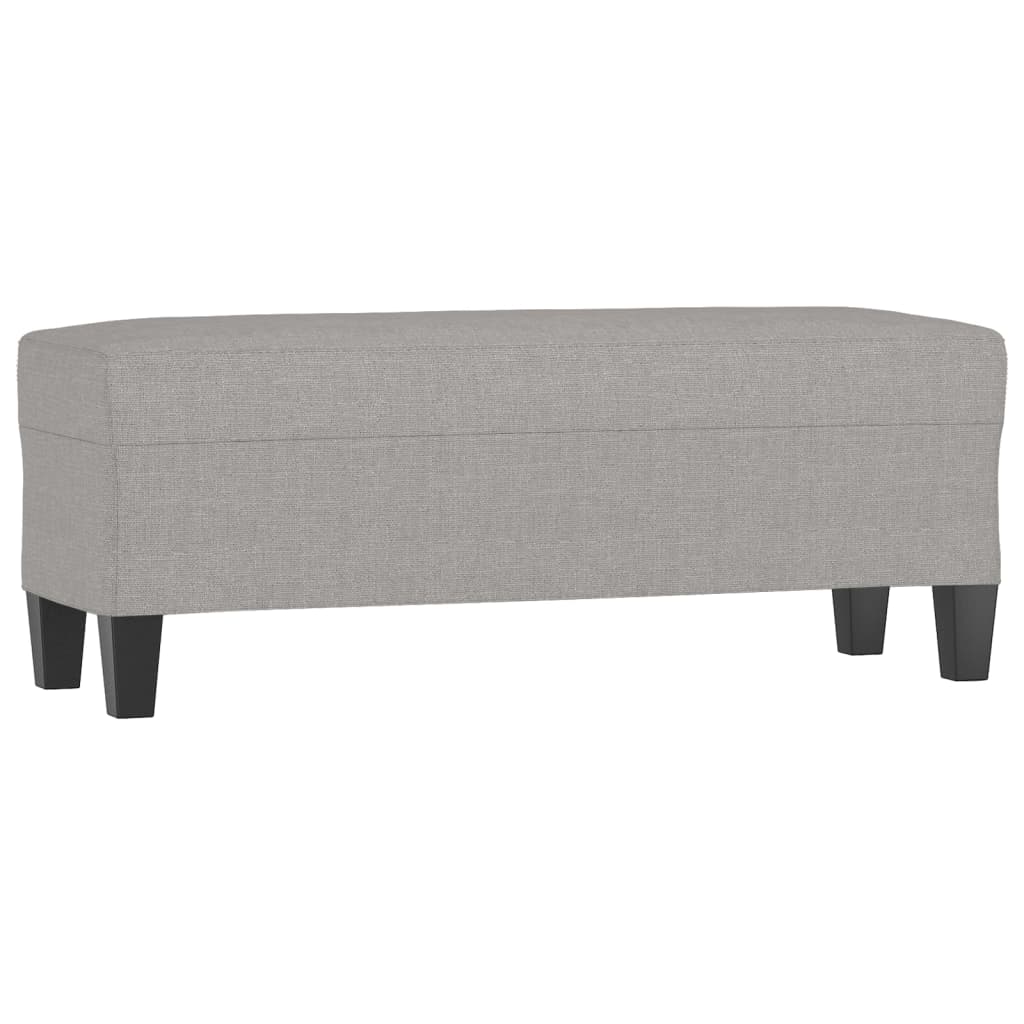 Sitzbank Hellgrau 100x35x41 cm Stoff