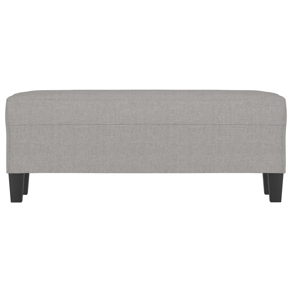 Sitzbank Hellgrau 100x35x41 cm Stoff