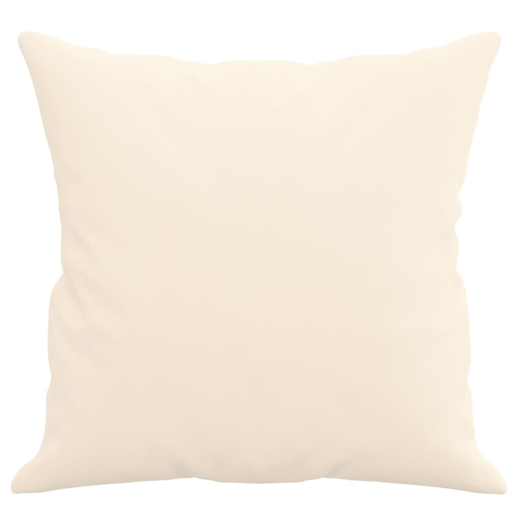Pyntepuder 2 stk creme 40x40 cm fløjl