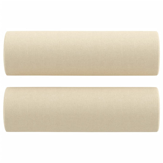 Zierkissen 2 Stk. Creme Ø15x50 cm Stoff