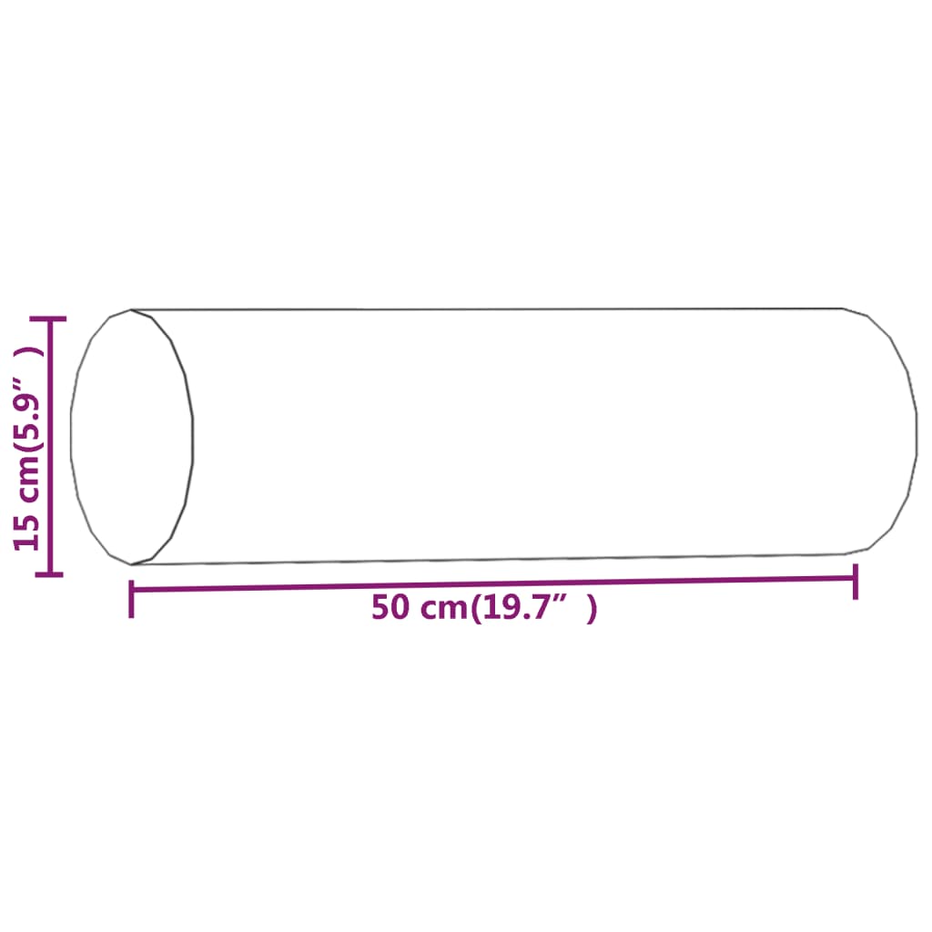 Pyntepuder 2 stk creme Ø15x50 cm stof