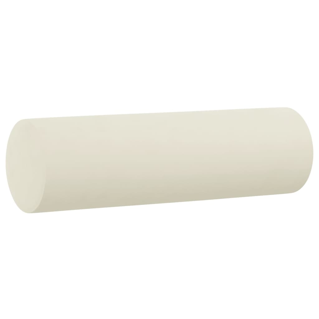 Pyntepuder 2 stk creme Ø15x50 cm fløjl