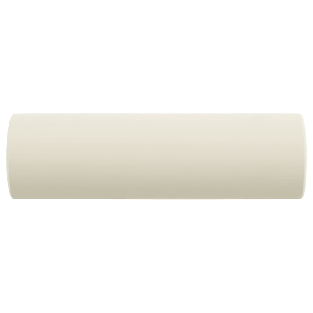 Pyntepuder 2 stk creme Ø15x50 cm fløjl