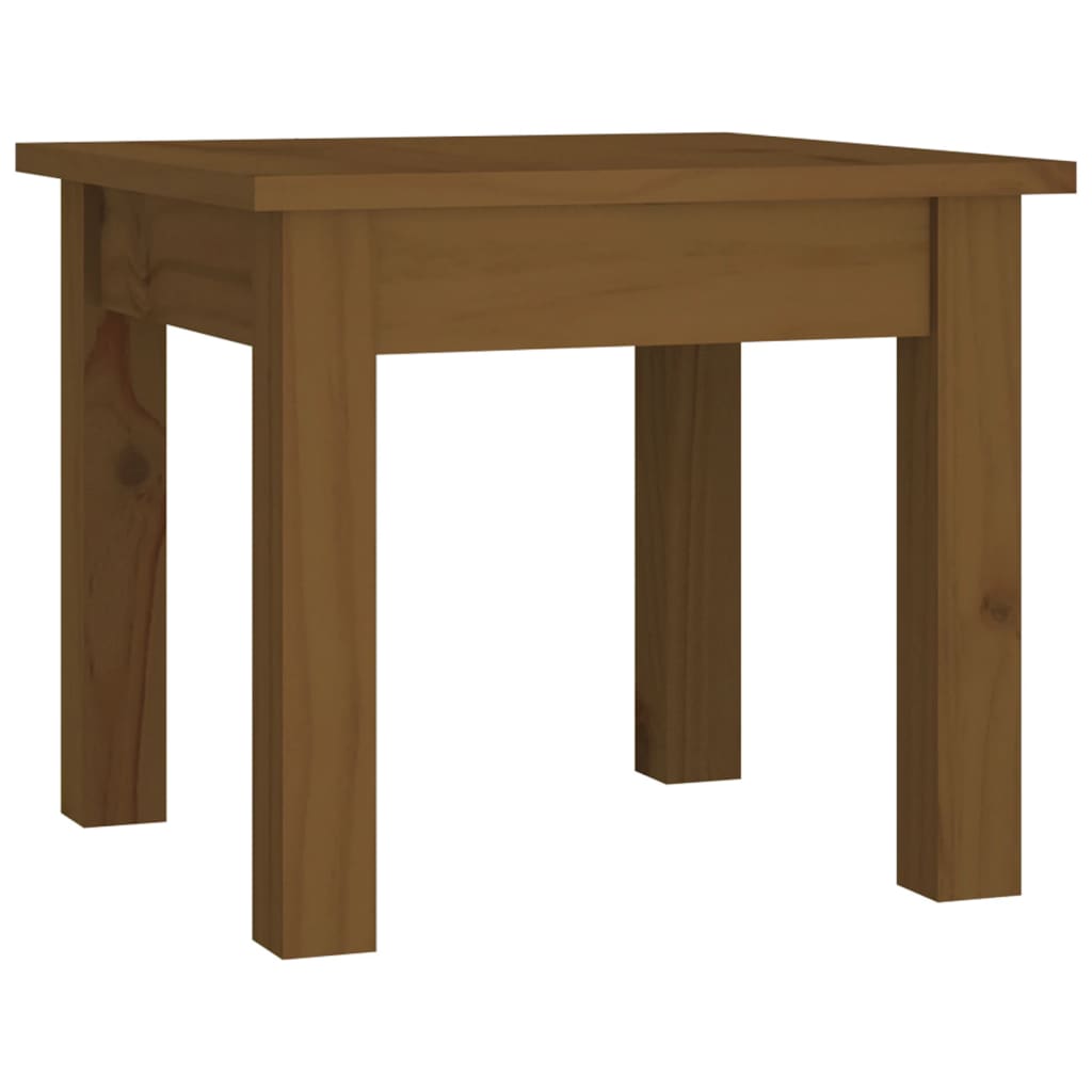 Sofabord honningbrunt 35x35x30 cm massivt fyrretræ