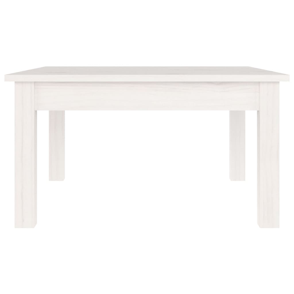 Sofabord Hvid 55x55x30 cm Massiv Fyr