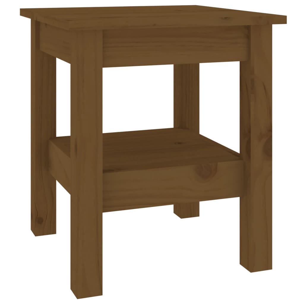 Sofabord honningbrunt 35x35x40 cm massivt fyrretræ