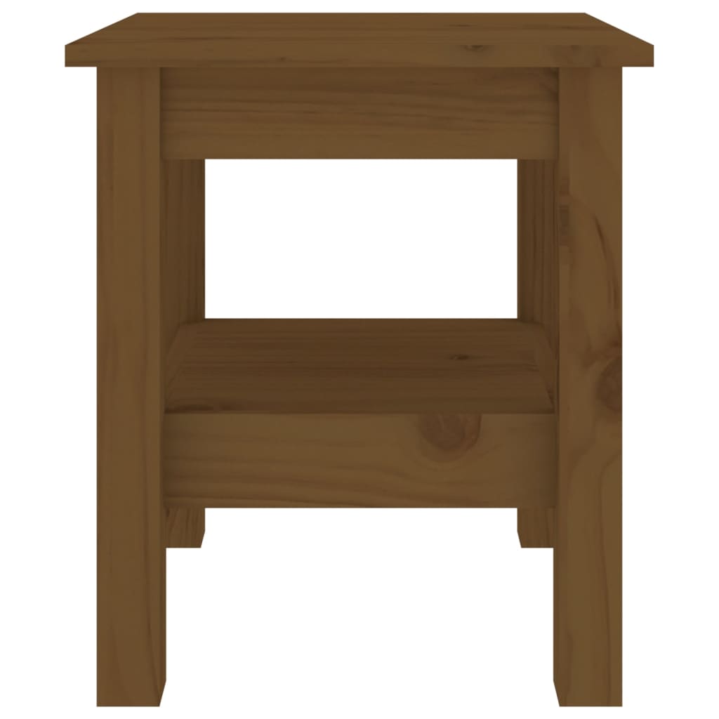 Sofabord honningbrunt 35x35x40 cm massivt fyrretræ