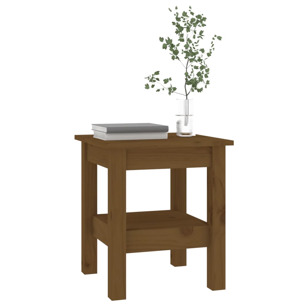 Sofabord honningbrunt 35x35x40 cm massivt fyrretræ