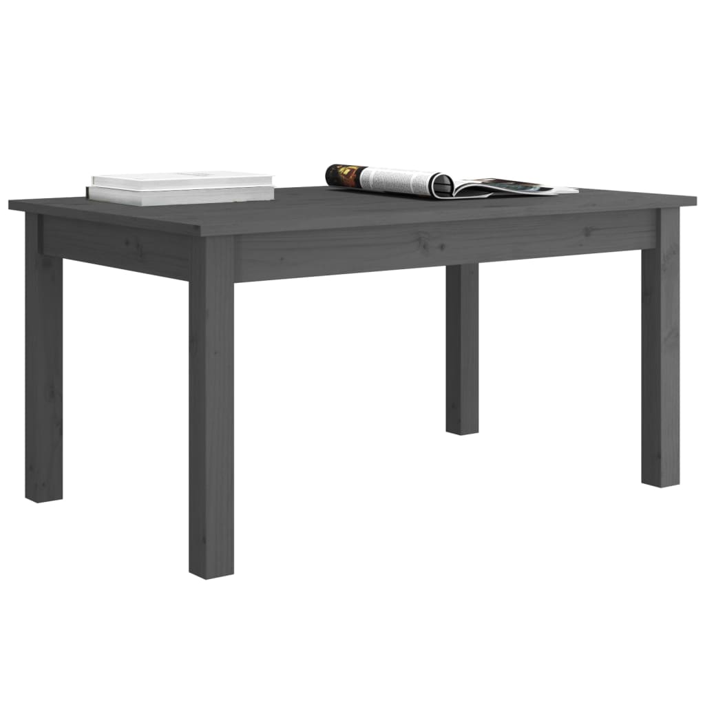 Sofabord Grå 80x50x40 cm Massiv Fyr