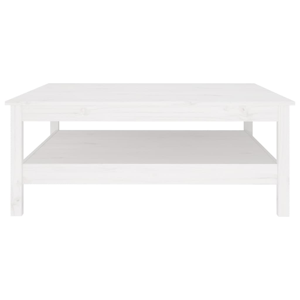 Sofabord Hvid 100x100x40 cm Massiv Fyr