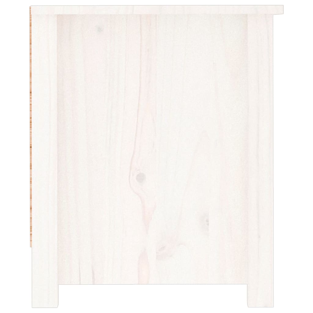 Skoskab Hvid 110x38x45,5 cm Massiv Fyr